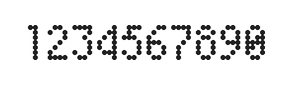 4×7数字点阵字体 ddN47AA1658