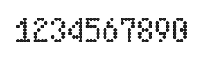 4×7数字点阵字体 ddN47AA1660