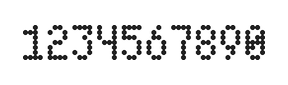 4×7数字点阵字体 ddN47AA1661