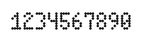 4×7数字点阵字体 ddN47AA1663