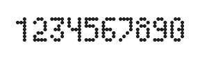 4×7数字点阵字体 ddN47AA1664