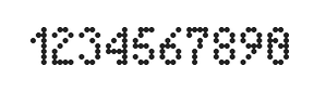 4×7数字点阵字体 ddN47AA1668