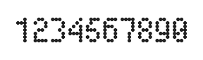 4×7数字点阵字体 ddN47AA1670