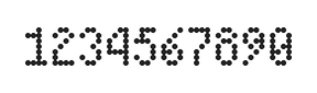 4×7数字点阵字体 ddN47AA1672