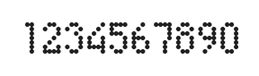 4×7数字点阵字体 ddN47AA1673