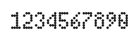 4×7数字点阵字体 ddN47AA1674