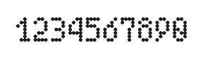 4×7数字点阵字体 ddN47AA1676