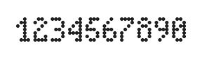 4×7数字点阵字体 ddN47AA1679