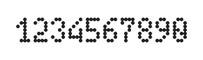 4×7数字点阵字体 ddN47AA1683