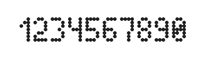 4×7数字点阵字体 ddN47AA1686