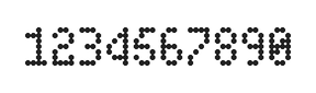 4×7数字点阵字体 ddN47AA1689