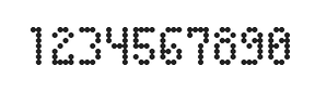 4×7数字点阵字体 ddN47AA1690