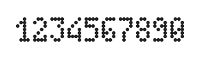 4×7数字点阵字体 ddN47AA1691