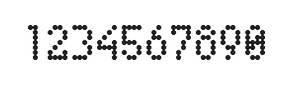 4×7数字点阵字体 ddN47AA1692