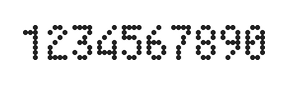 4×7数字点阵字体 ddN47AA1695