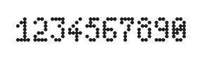 4×7数字点阵字体 ddN47AA1697
