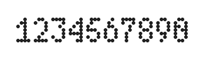 4×7数字点阵字体 ddN47AA1698