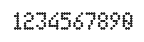 4×7数字点阵字体 ddN47AA1699