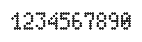 4×7数字点阵字体 ddN47AA1705