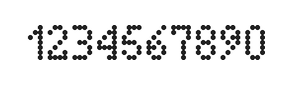4×7数字点阵字体 ddN47AA1706