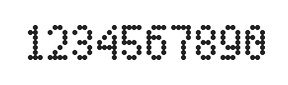 4×7数字点阵字体 ddN47AA1707