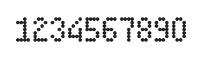 4×7数字点阵字体 ddN47AA1708