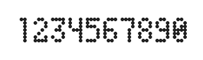 4×7数字点阵字体 ddN47AA1714