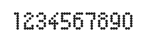 4×7数字点阵字体 ddN47AA1715