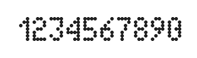 4×7数字点阵字体 ddN47AA1716