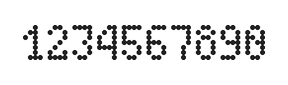 4×7数字点阵字体 ddN47AA1717