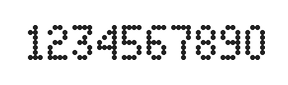 4×7数字点阵字体 ddN47AA1718