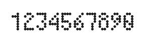 4×7数字点阵字体 ddN47AA1719