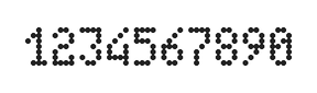 4×7数字点阵字体 ddN47AA1720