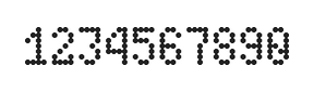4×7数字点阵字体 ddN47AA1722