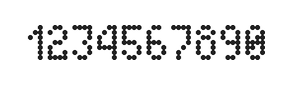 4×7数字点阵字体 ddN47AA1724
