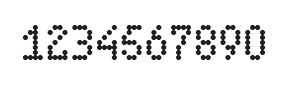 4×7数字点阵字体 ddN47AA1729