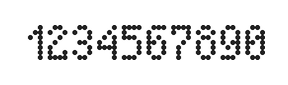 4×7数字点阵字体 ddN47AA1730