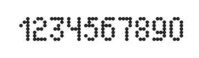 4×7数字点阵字体 ddN47AA1737