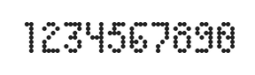 4×7数字点阵字体 ddN47AA1738