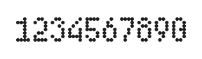4×7数字点阵字体 ddN47AA1739