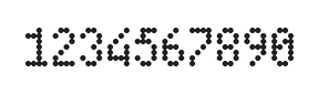 4×7数字点阵字体 ddN47AA1740