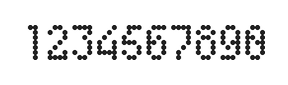 4×7数字点阵字体 ddN47AA1742