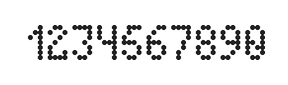 4×7数字点阵字体 ddN47AA1745