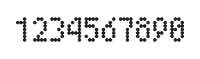 4×7数字点阵字体 ddN47AA1746