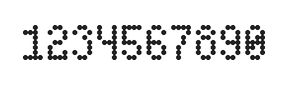 4×7数字点阵字体 ddN47AA1751