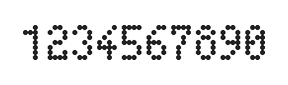 4×7数字点阵字体 ddN47AA1754