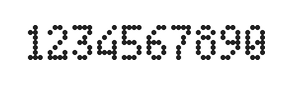 4×7数字点阵字体 ddN47AA1759