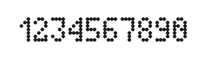 4×7数字点阵字体 ddN47AA1760