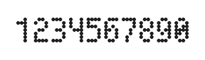4×7数字点阵字体 ddN47AA1763