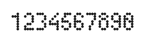 4×7数字点阵字体 ddN47AA1764
